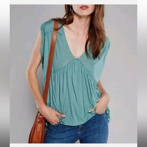 Free People Into the Night Tiered Tee